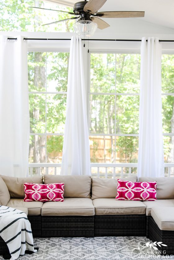 Transform Your Porch with Outdoor Curtains - Making Lemonade