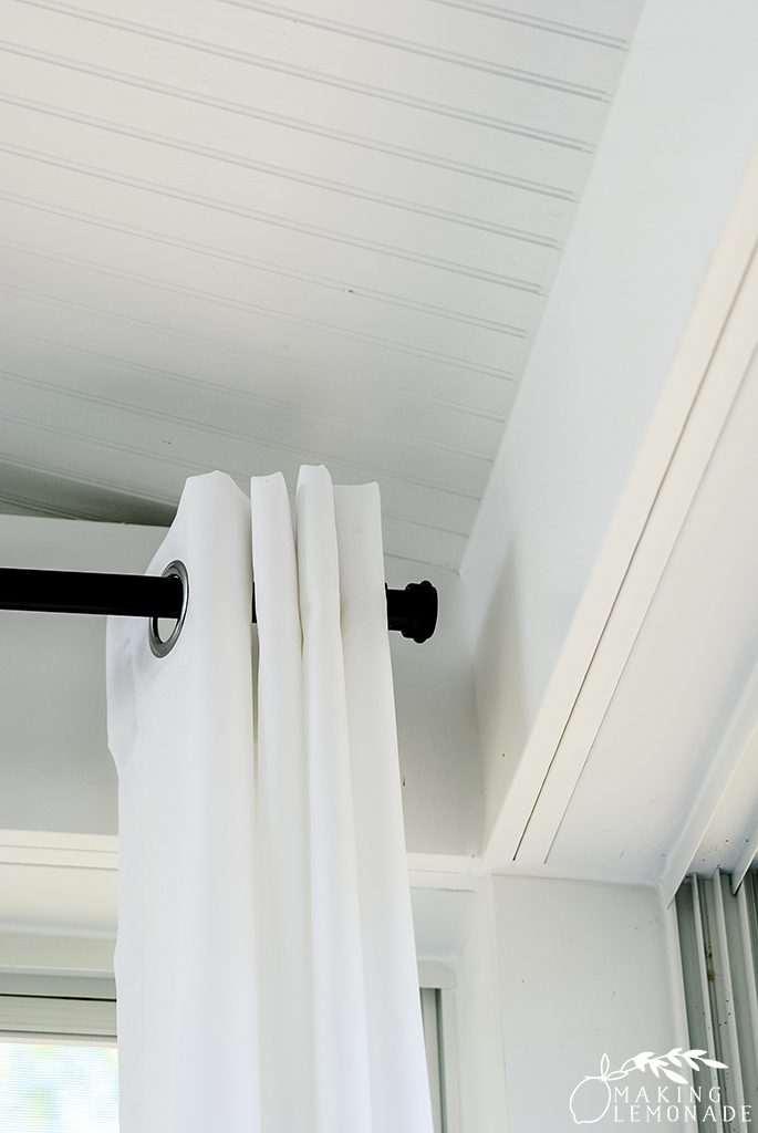 how to hang outdoor curtain rods
