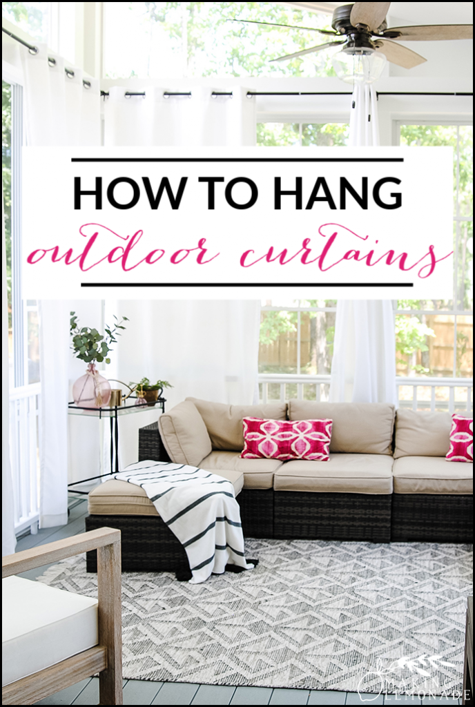 how to hang outdoor curtains