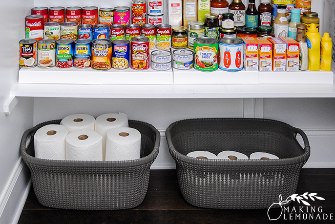 how to organize any size pantry for maximum food and household storage!