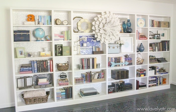 25 Diy Built Ins Using Prefab Bookcases, How To Turn Bookcases Into Built Ins