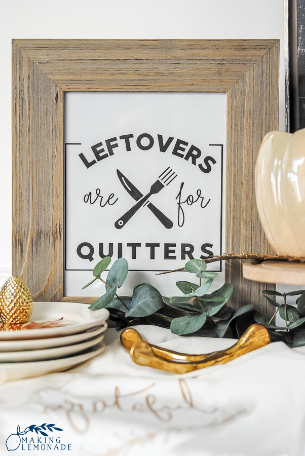 Free Thanksgiving Leftovers Printable