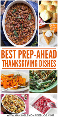 These delicious prep-ahead Thanksgiving side dish recipes make Thanksgiving meals so much easier and less stressful!