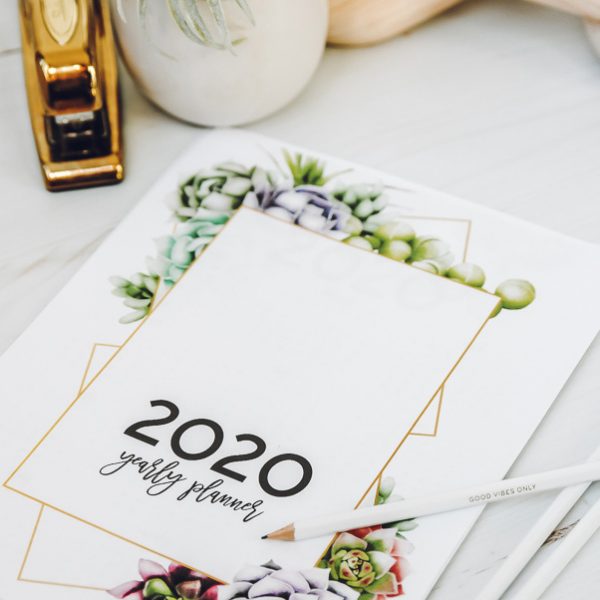 pretty (and FREE!) printable 2020 planner (17 pages of calendars and planning pages to set and smash your goals!)
