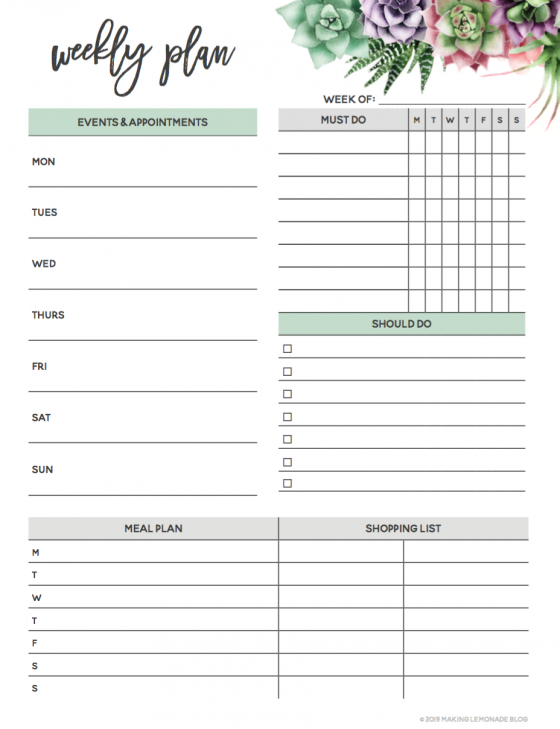 It's Here! Get Your FREE 2020 Printable Planner! - Making Lemonade