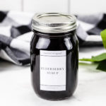 homemade elderberry syrup in mason jar