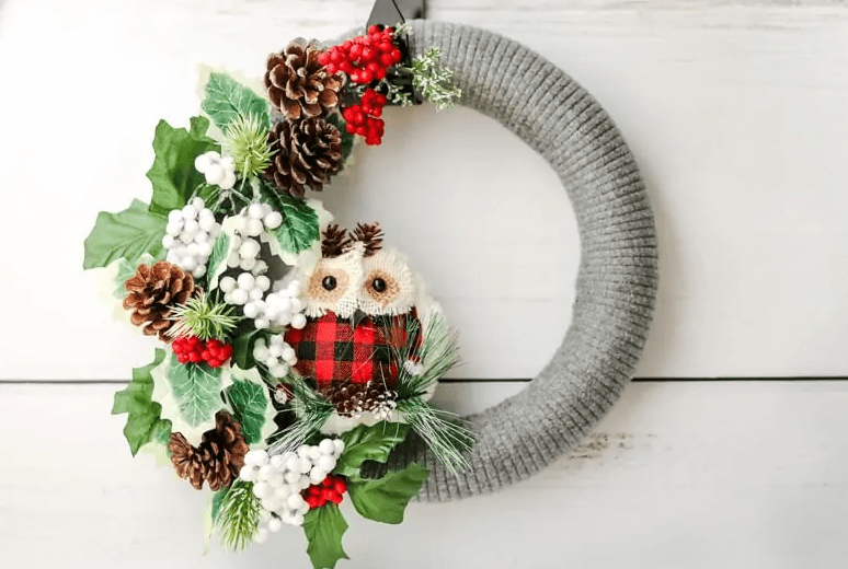 cute owl wreath