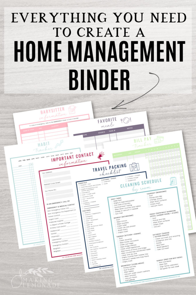 Get Organized With The Streamlined Home Management Binder Making Lemonade