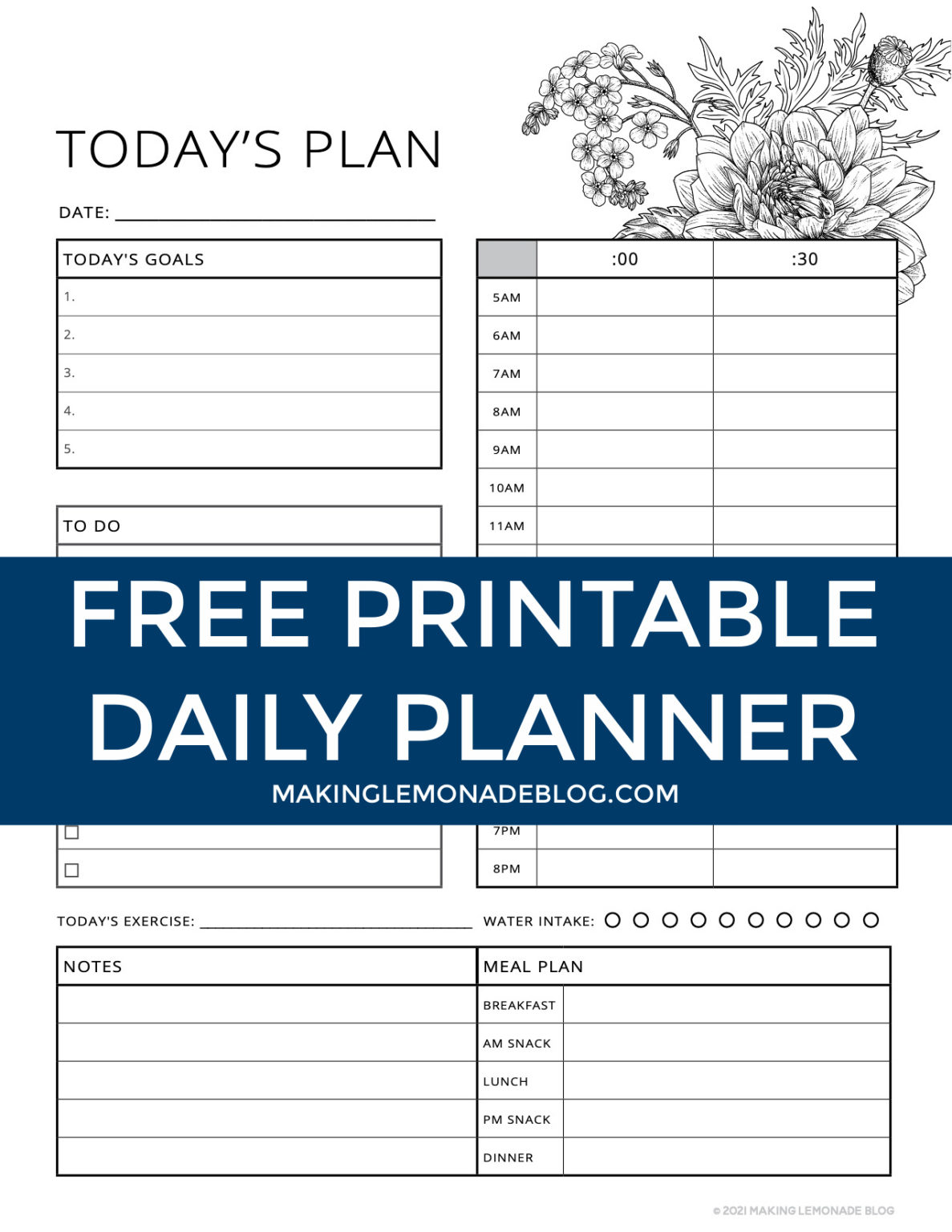 Free Printable 2021 Planner - Making Lemonade