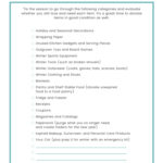 Free Printable Winter Decluttering Checklist