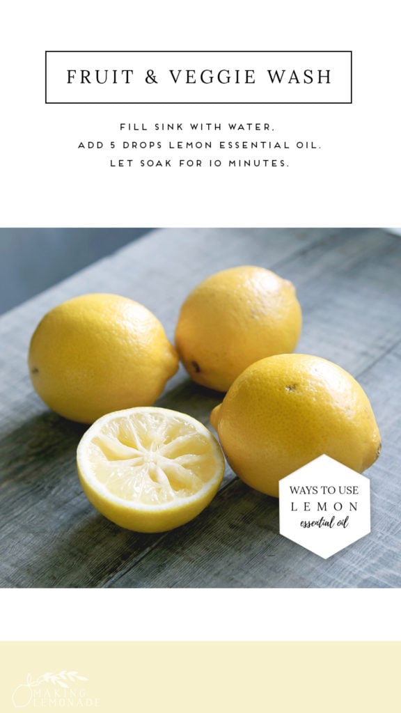 fruit and veggie wash recipe with lemon oil