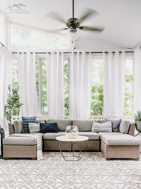 Three Season Screened Porch Reveal - Making Lemonade