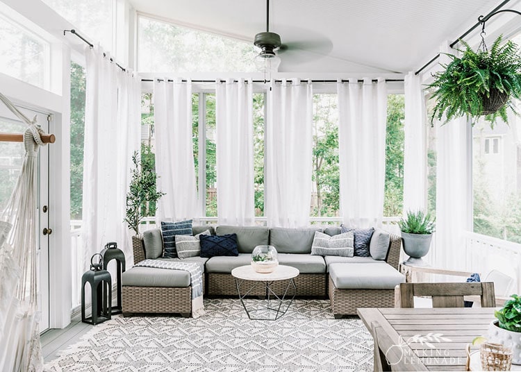 three season porch as an outdoor living room