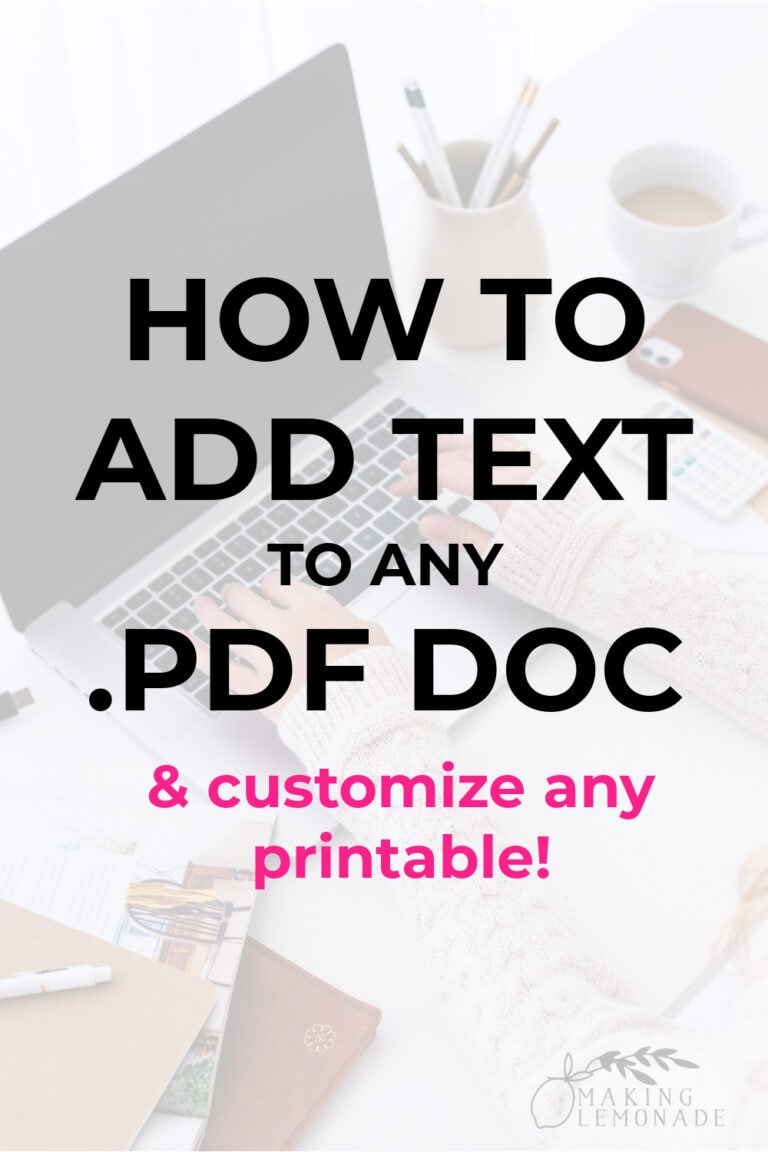 How to Add Text to Any .PDF (Customize ANY Printable)
