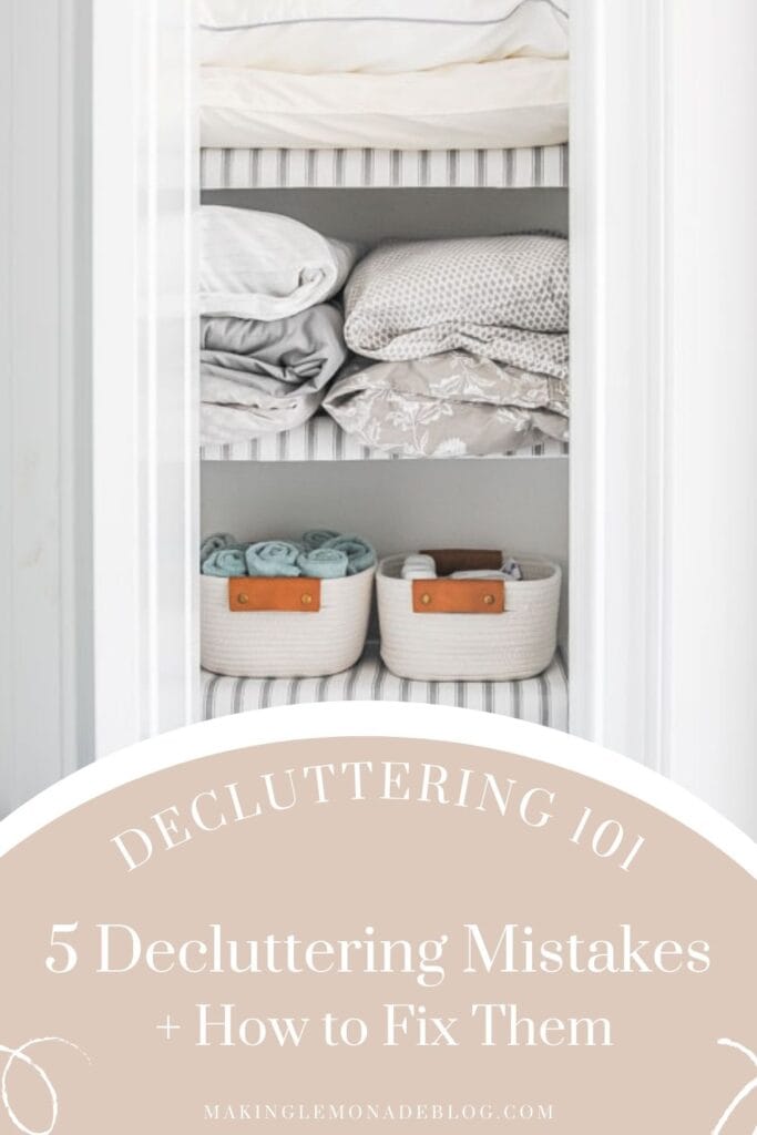 decluttering 101 with organized linen closet