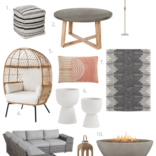 collage of patio ideas