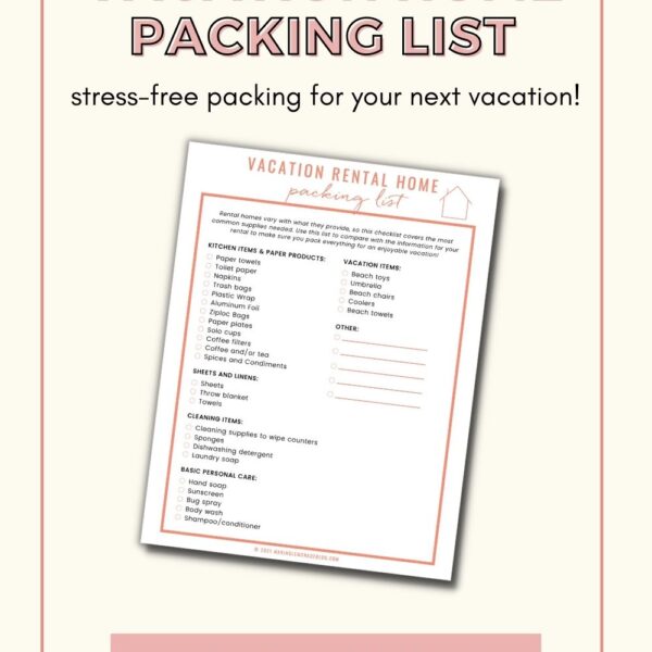 free printable vacation home rental checklist