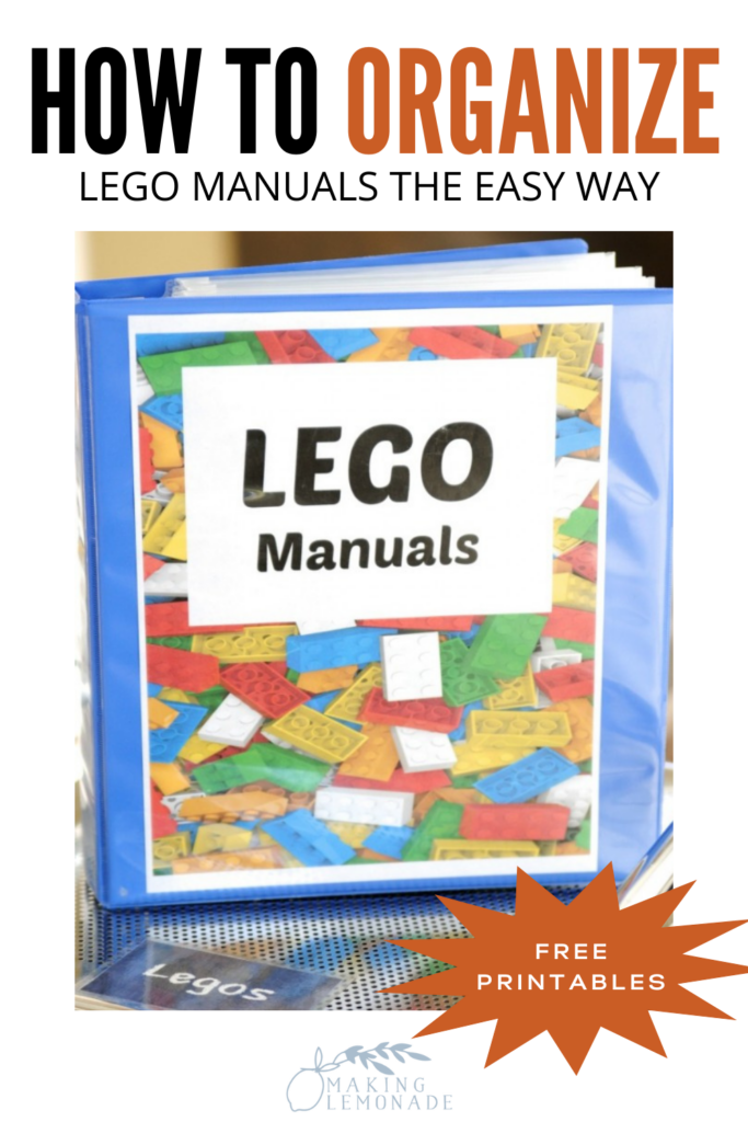 How to Organize LEGO Manuals with binder