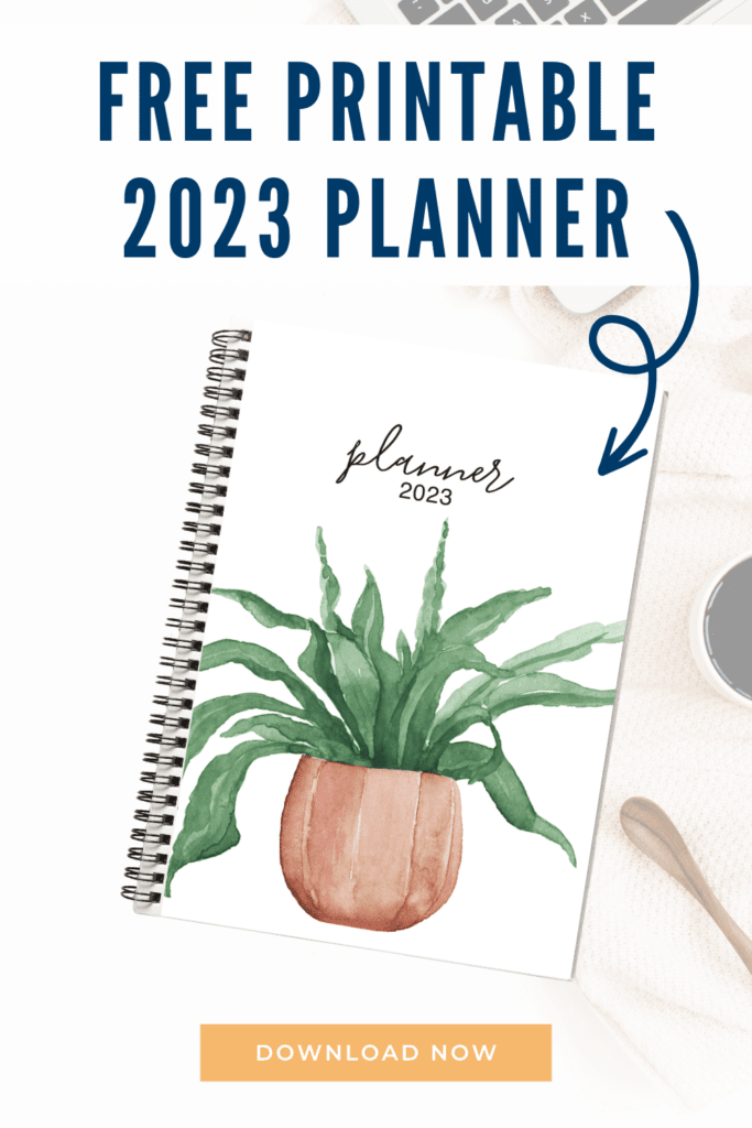 2023 planner on desk