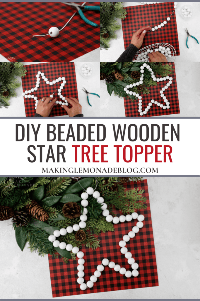 collage how to make DIY wooden start tree topper