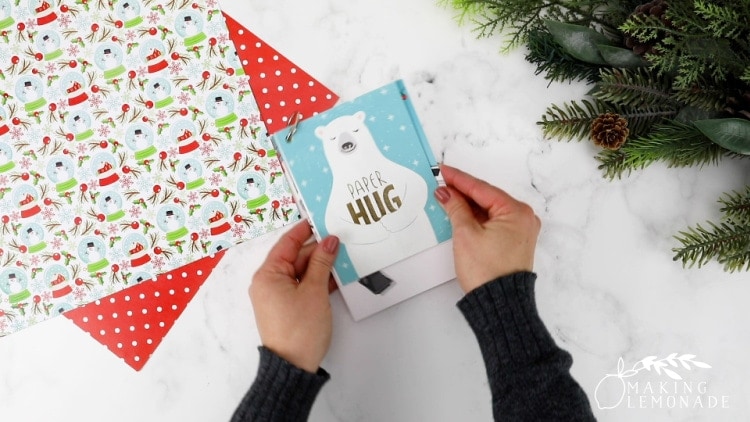 Christmas card hack by turning cards into a book