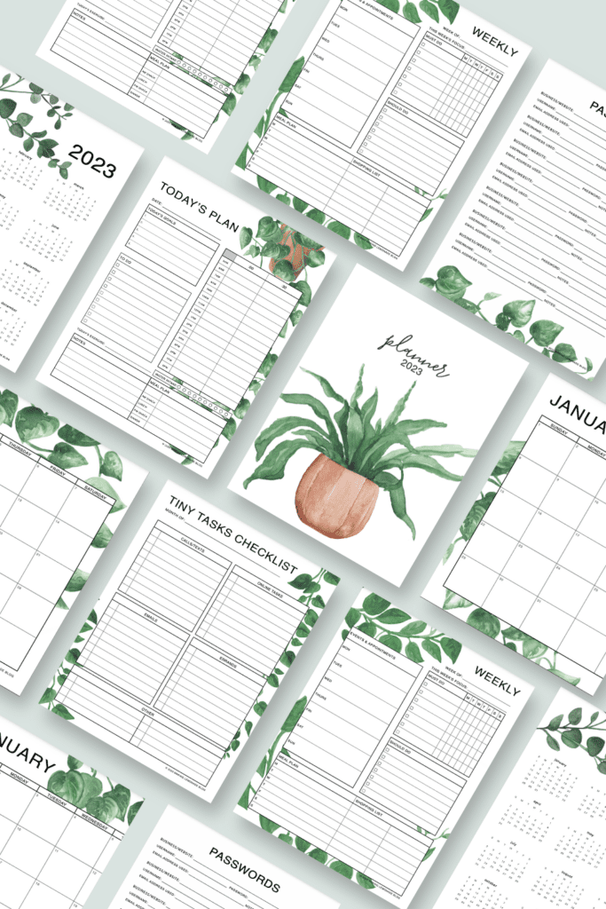 free printable 2023 planner pages