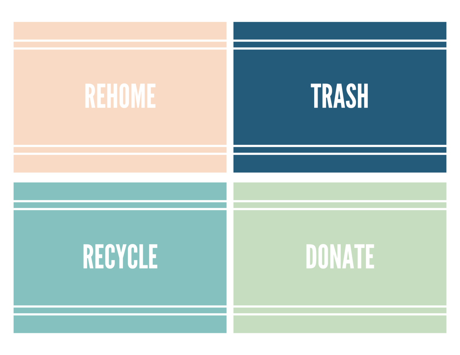 Donation Station & Printable Decluttering Signs