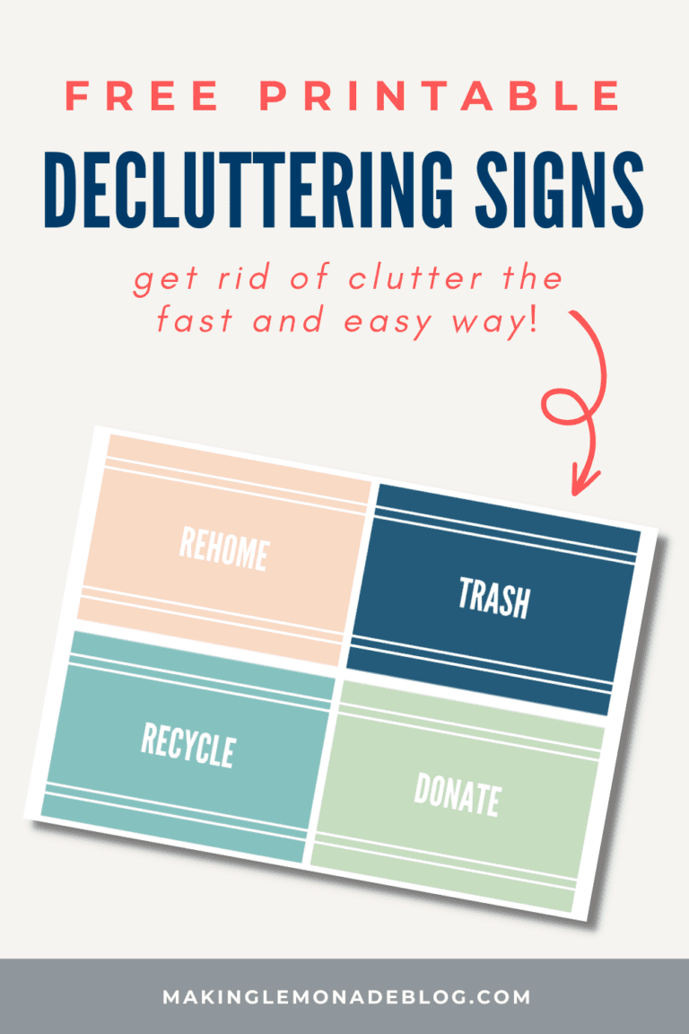 Donation Station & Printable Decluttering Signs