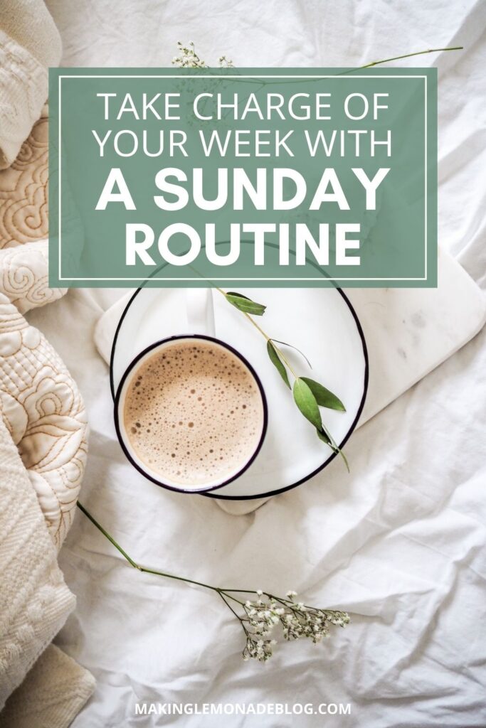 ideas for a Sunday routine with a cup of coffee and blanket