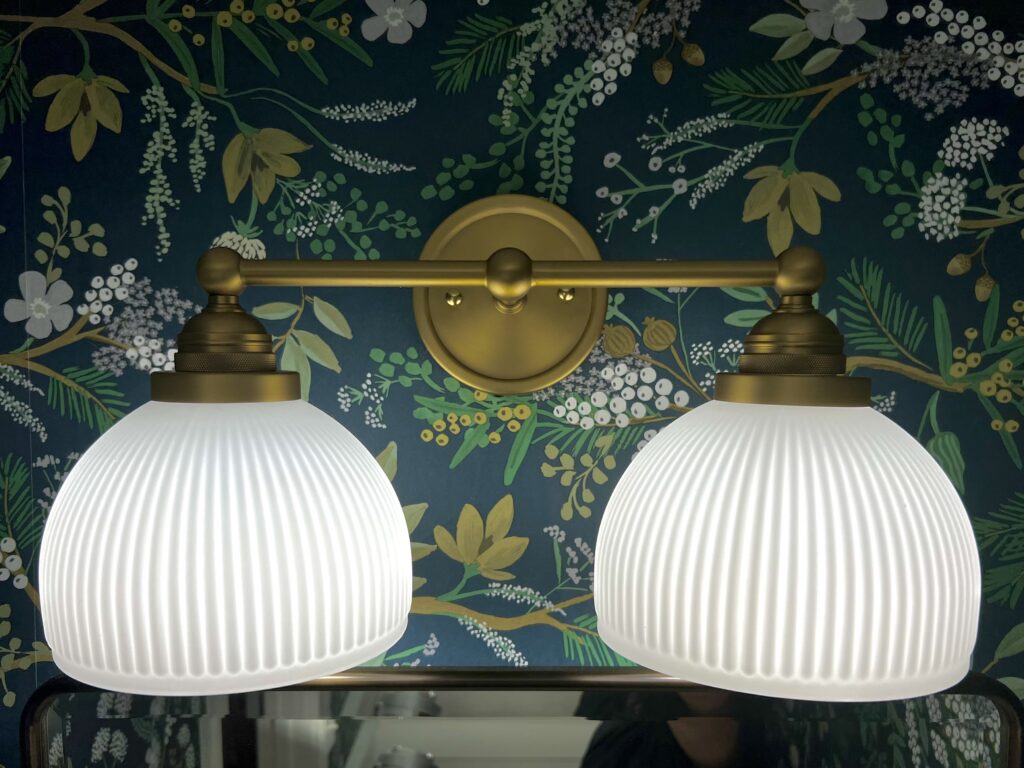 light fixture in bathroom 