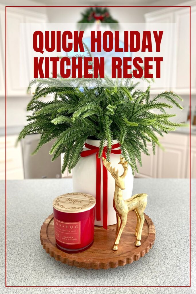 kitchen island Christmas centerpiece