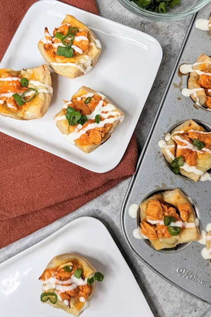 Buffalo Chicken Brie Bites