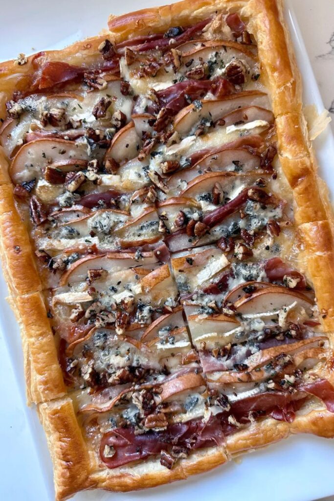 Brie Pear Prosciutto Puff Pastry 