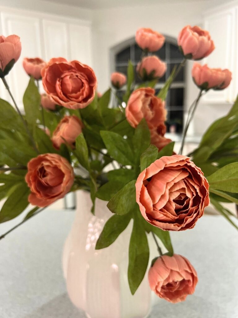 close up of faux floral buds some open and some closed to show variation 