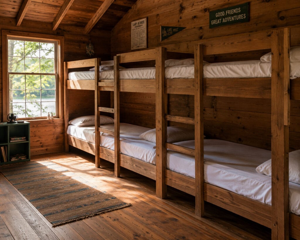 bunk beds at summer camp