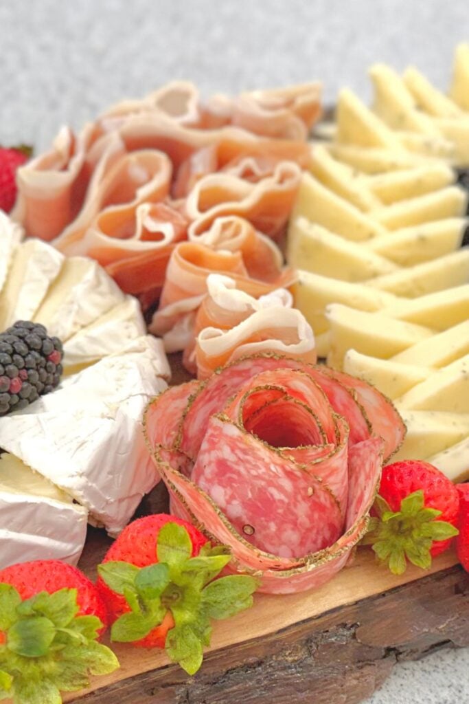 prosciutto and salami rose
