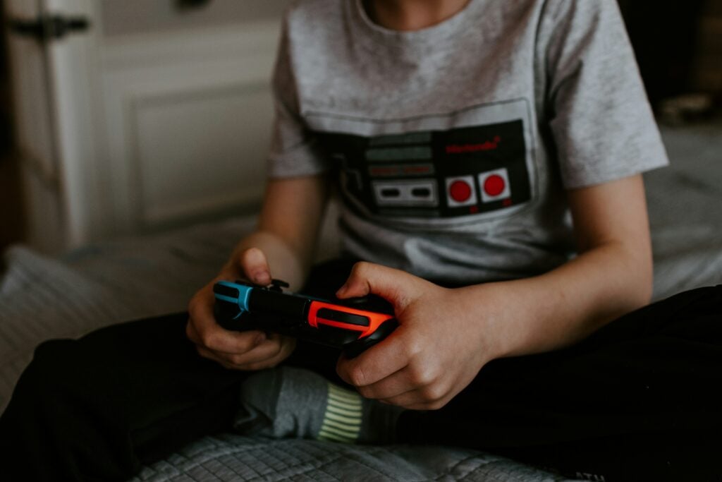 playing video games